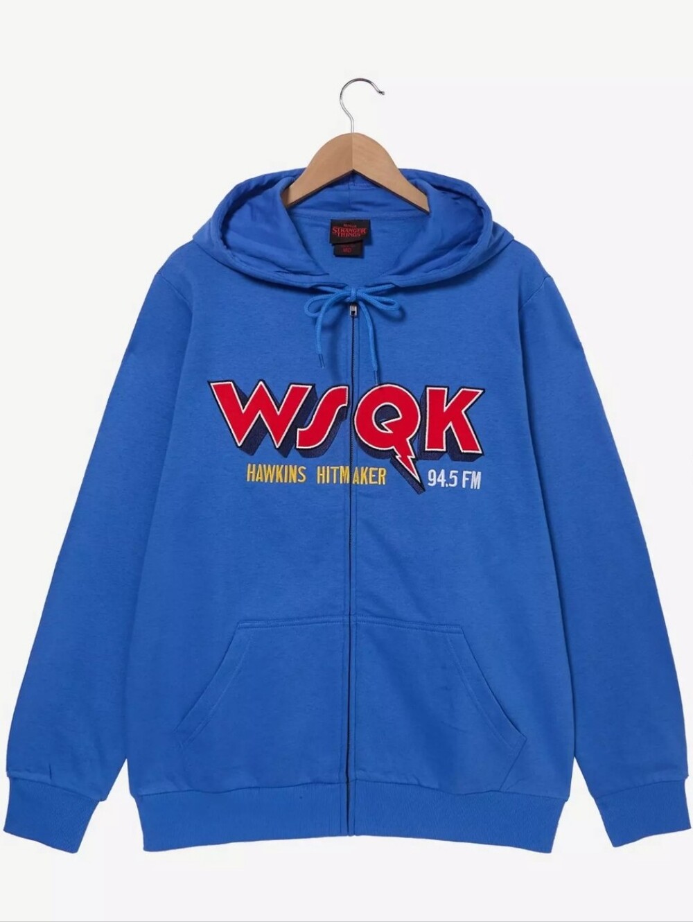 BoxLunch Stranger Things WSQK Hawkins Hitmaker Zippered Hoodie Mens Size Medium